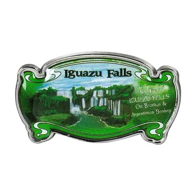 Collectible Novelty Pin for Backpack, Scarf - Made Made From Jeweler Class Metal - Spartan and the Green Egg Explorer Pin Series: Iguazu Falls (42)