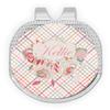 YouCustomizeIt Personalized Modern Plaid & Floral Golf Ball Marker - Hat Clip - Silver view 1