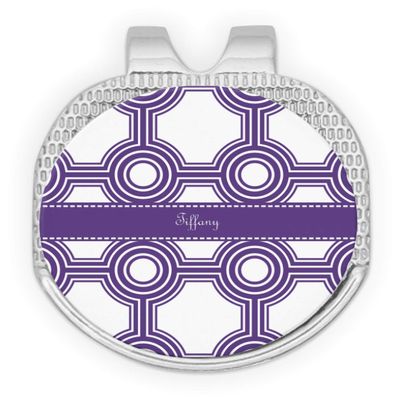 YouCustomizeIt Personalized Connected Circles Golf Ball Marker - Hat Clip - Silver