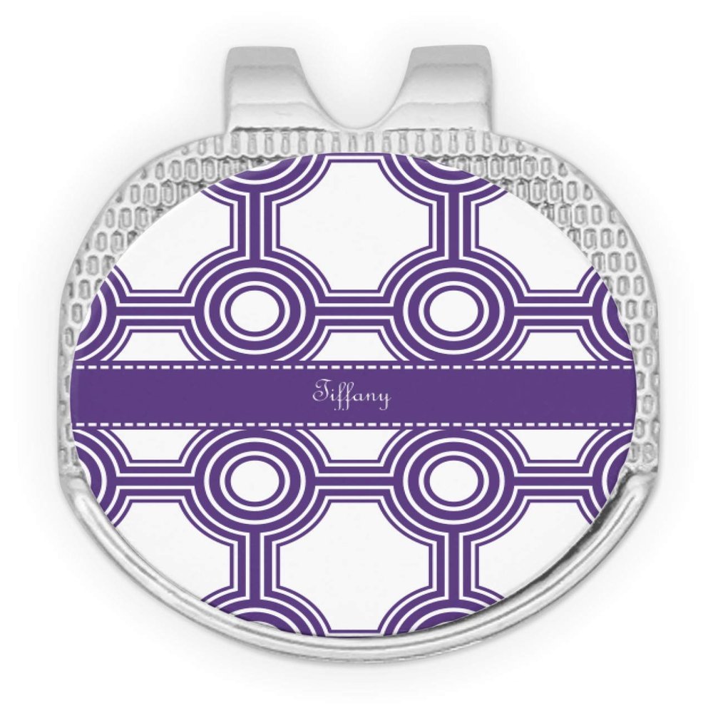 YouCustomizeIt Personalized Connected Circles Golf Ball Marker - Hat Clip - Silver