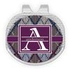 YouCustomizeIt Personalized Knit Argyle Golf Ball Marker - Hat Clip - Silver view 1