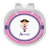 YouCustomizeIt Personalized Pink Pirate Golf Ball Marker - Hat Clip - Silver view 1