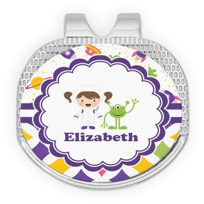 YouCustomizeIt Personalized Girl's Space & Geometric Print Golf Ball Marker - Hat Clip - Silver
