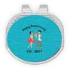 YouCustomizeIt Personalized Happy Anniversary Golf Ball Marker - Hat Clip - Silver view 1
