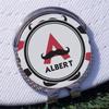 RNK Shops Personalized Mustache Print Golf Ball Marker - Hat Clip - Silver view 3