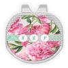 YouCustomizeIt Personalized Watercolor Peonies Golf Ball Marker - Hat Clip - Silver view 1