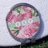 YouCustomizeIt Personalized Watercolor Peonies Golf Ball Marker - Hat Clip - Silver view 3