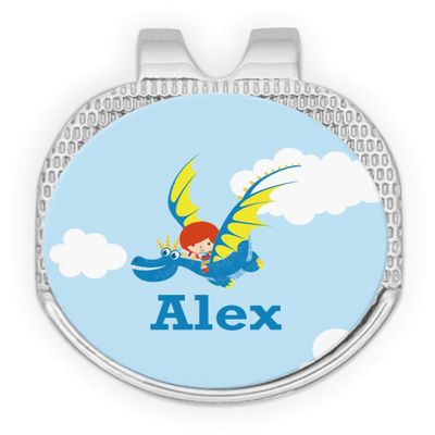 YouCustomizeIt Personalized Flying a Dragon Golf Ball Marker - Hat Clip - Silver