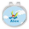 YouCustomizeIt Personalized Flying a Dragon Golf Ball Marker - Hat Clip - Silver view 1
