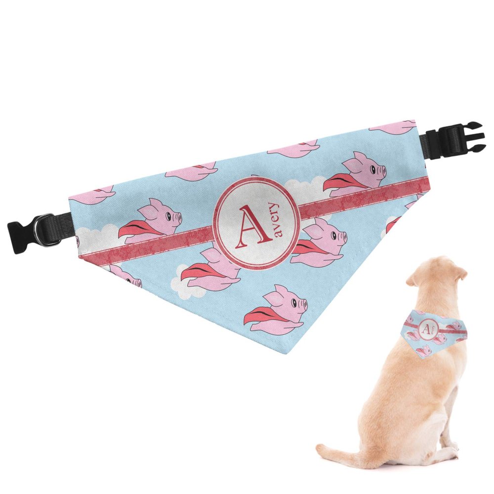 RNK Shops Personalized Flying Pigs Dog Bandana - Small