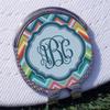 RNK Shops Personalized Retro Chevron Monogram Golf Ball Marker - Hat Clip - Silver view 3