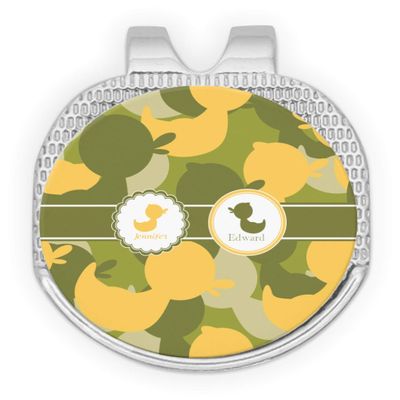 YouCustomizeIt Personalized Rubber Duckie Camo Golf Ball Marker - Hat Clip - Silver