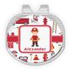 YouCustomizeIt Personalized Firefighter Character Golf Ball Marker - Hat Clip - Silver view 1