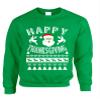 ALLNTRENDS Adult Sweatshirt Happy Thanksgiving Ugly Santa Top (2XL, Irish Green)