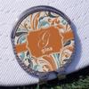 YouCustomizeIt Personalized Orange & Blue Leafy Swirls Golf Ball Marker - Hat Clip - Silver view 3