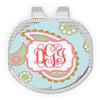 YouCustomizeIt Personalized Blue Paisley Golf Ball Marker - Hat Clip - Silver view 1
