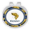 YouCustomizeIt Personalized Fish Golf Ball Marker - Hat Clip - Silver view 1