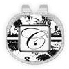 YouCustomizeIt Personalized Toile Golf Ball Marker - Hat Clip - Silver view 1