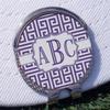 YouCustomizeIt Personalized Greek Key Golf Ball Marker - Hat Clip - Silver view 3