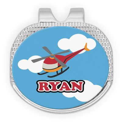 YouCustomizeIt Personalized Helicopter Golf Ball Marker - Hat Clip - Silver