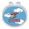 YouCustomizeIt Personalized Helicopter Golf Ball Marker - Hat Clip - Silver view 1