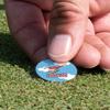 YouCustomizeIt Personalized Helicopter Golf Ball Marker - Hat Clip - Silver view 4