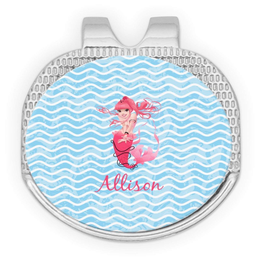 YouCustomizeIt Personalized Mermaid Golf Ball Marker - Hat Clip - Silver