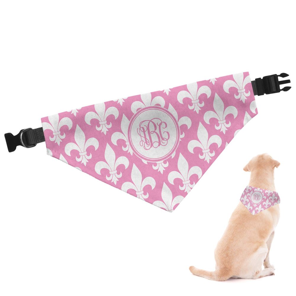 RNK Shops Personalized Fleur De Lis Dog Bandana - Large