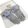 Ealafee Sexy Grey Full Lined Glove Short Windproof Mitten Warm Full Lined Gloves view 1