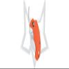 BB Drago Piemontes FX-519 O Pocket Knife N690Co Stainless and Orange FRN view 2