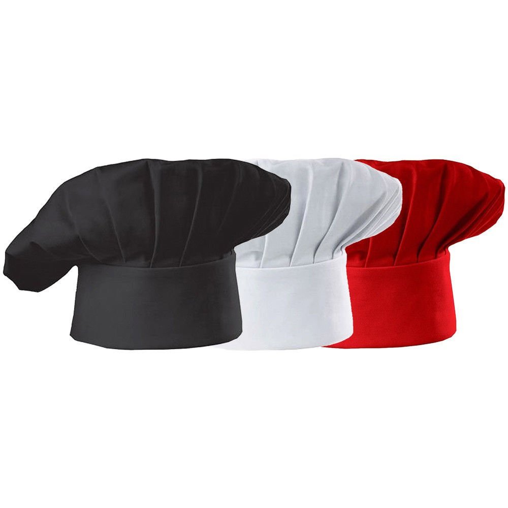 CHEFSKIN Big & Tall 2X XXL Mushroom Chef Hat, Fully Adjustable (Set of 3 Choose Colors)