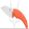 Dragotac Piemontes FX-518 O Pocket Knife N690Co Stainless and Orange FRN view 1