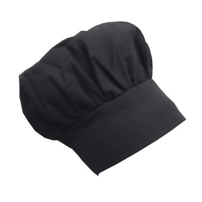 CHEFSKIN Big & Tall 2X XXL Mushroom Chef Hat, Fully Adjustable (Black)