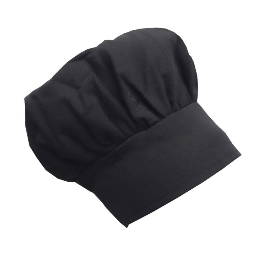 CHEFSKIN Big & Tall 2X XXL Mushroom Chef Hat, Fully Adjustable (Black)