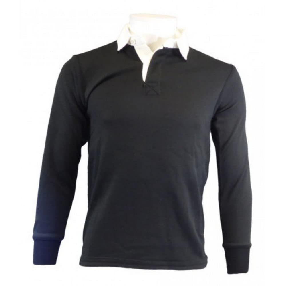 RUGBY JERSEY BLACK SIZE 38-40