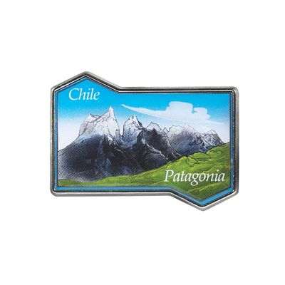 Collectible Novelty Pin for Backpack, Scarf - Made Made From Jeweler Class Metal - Spartan and the Green Egg Explorer Pin Series: Patagonia, Chile (165)