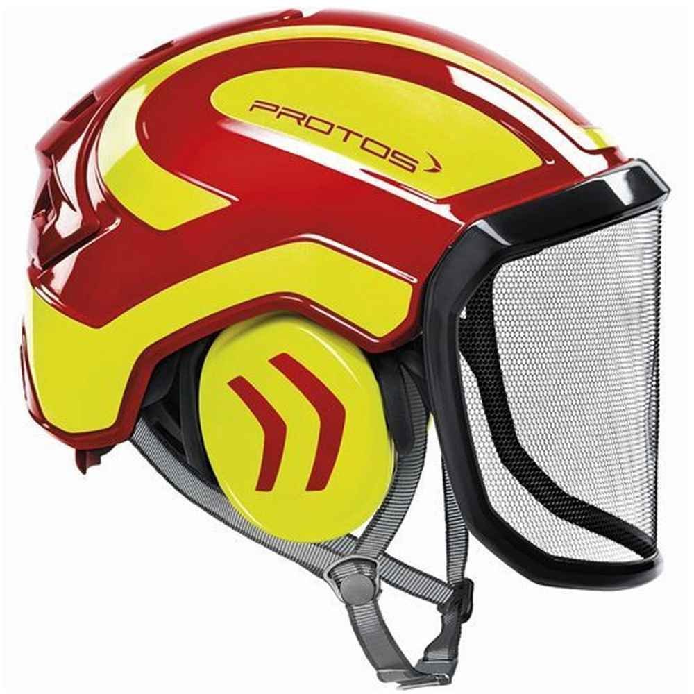 Pfanner Protos Integral Arborist Helmet (Red & Yellow)