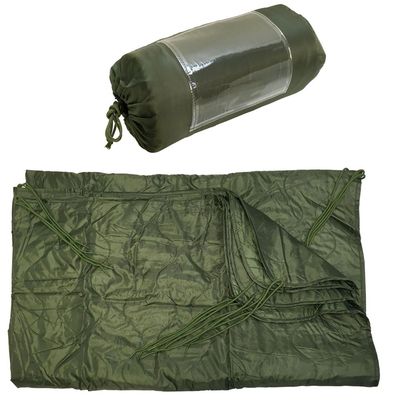 Prolinemax OD Green 86''L x 58''W G.I Style Poncho Liner Blanket Sleeping Bag Liner Rip-Stop Nylon w/Pouch