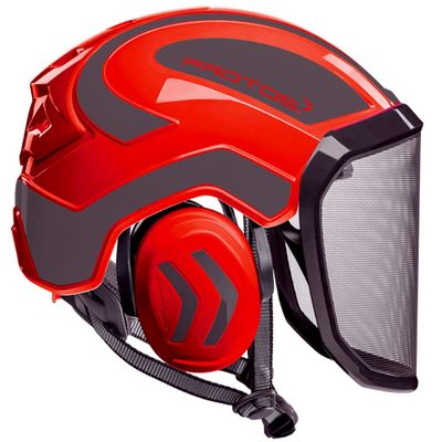 Pfanner Protos Integral Arborist Helmet (Red & Grey)