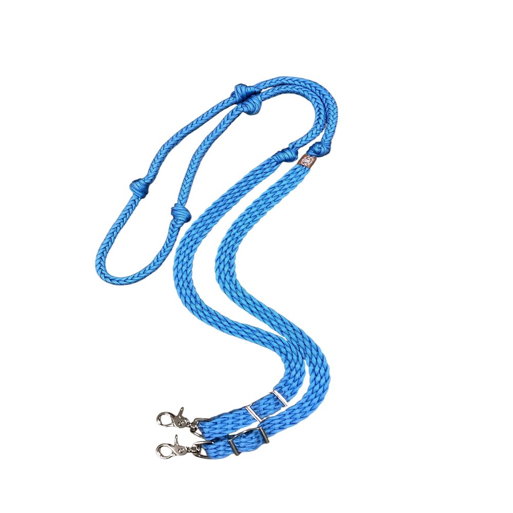 barrel reins horse tack light blue