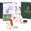 Matashi Hand-Painted Holiday Christmas Dog Trinket Box with Crystals Decorative Christmas Puppy Ornament with Stocking Cap Holiday Jewelry Holder Store Rings, Necklaces, Earrings view 2
