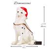 Matashi Hand-Painted Holiday Christmas Dog Trinket Box with Crystals Decorative Christmas Puppy Ornament with Stocking Cap Holiday Jewelry Holder Store Rings, Necklaces, Earrings view 3