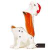 Matashi Hand-Painted Holiday Christmas Dog Trinket Box with Crystals Decorative Christmas Puppy Ornament with Stocking Cap Holiday Jewelry Holder Store Rings, Necklaces, Earrings view 4