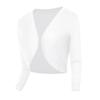 Urban CoCo Women's Cropped Cardigan V-Neck Button Down Knitted Sweater 3/4 Sleeve (L, 2 White) view 1