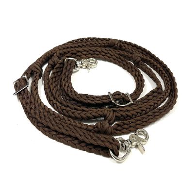 barrel reins horse tack dark brown