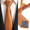 fortunatever Classical Men's Solid Necktie,Orange Ties For Men With Gift Box view 3