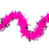ZUCKER Chandelle Feather Boas Tipped - Shocking Pink - Black - 5.5" view 2