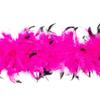 ZUCKER Chandelle Feather Boas Tipped - Shocking Pink - Black - 5.5" view 3