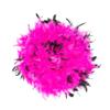 ZUCKER Chandelle Feather Boas Tipped - Shocking Pink - Black - 5.5" view 4