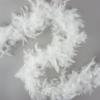 ZUCKER Chandelle Feather Boa - Turkey Feathers with Tinsel 6 Ft - Christmas Decorations - Vibrant Holiday Home Decor - Costume Cosplay Accessory - White/Silver Lurex view 2